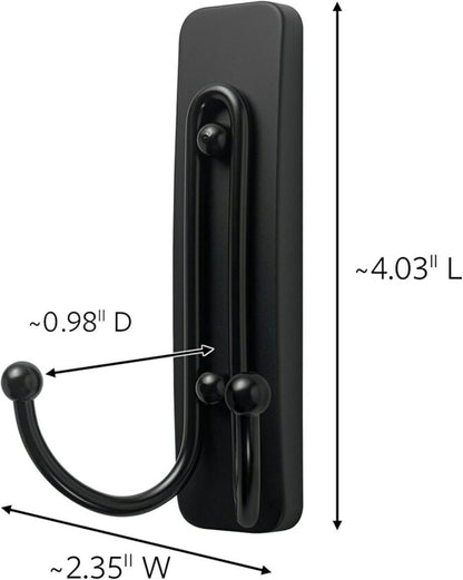 Command Matte Black Double Hooks (Damage-Free)