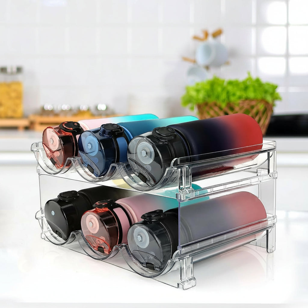 Aesthetic Water Bottle Organizer for Cabinet (2 Packs)