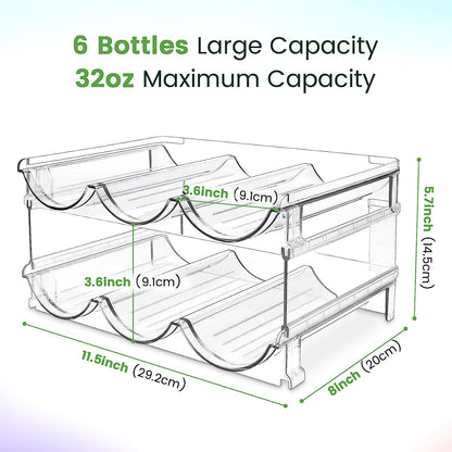 Aesthetic Water Bottle Organizer for Cabinet (2 Packs)